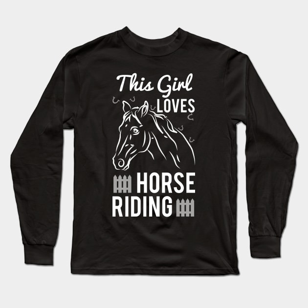 This girl loves horse riding Long Sleeve T-Shirt by GNDesign